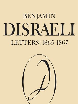 cover image of Benjamin Disraeli Letters, 1865-1867